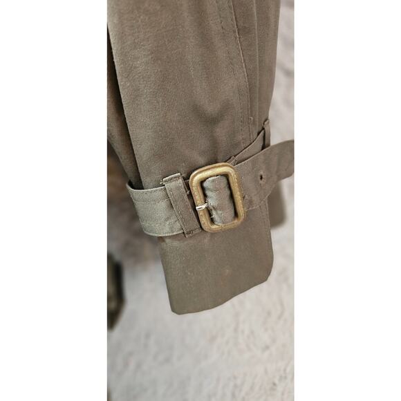 Classic London Fog Dark Khaki Zip Out Liner Men's Trench Coat Size 40 Regular - Picture 7 of 10